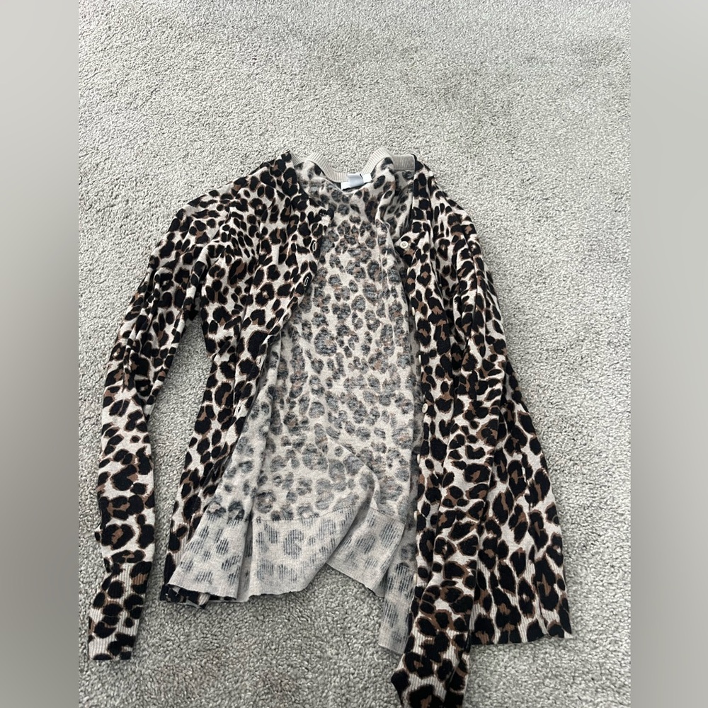 Old navy cheetah cardigan
